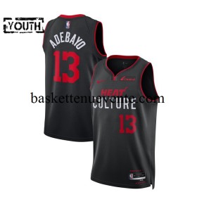 Maillot Basket Miami Heat Bam Adebayo 13 2023-2024 Nike City Edition Noir Swingman - Enfant